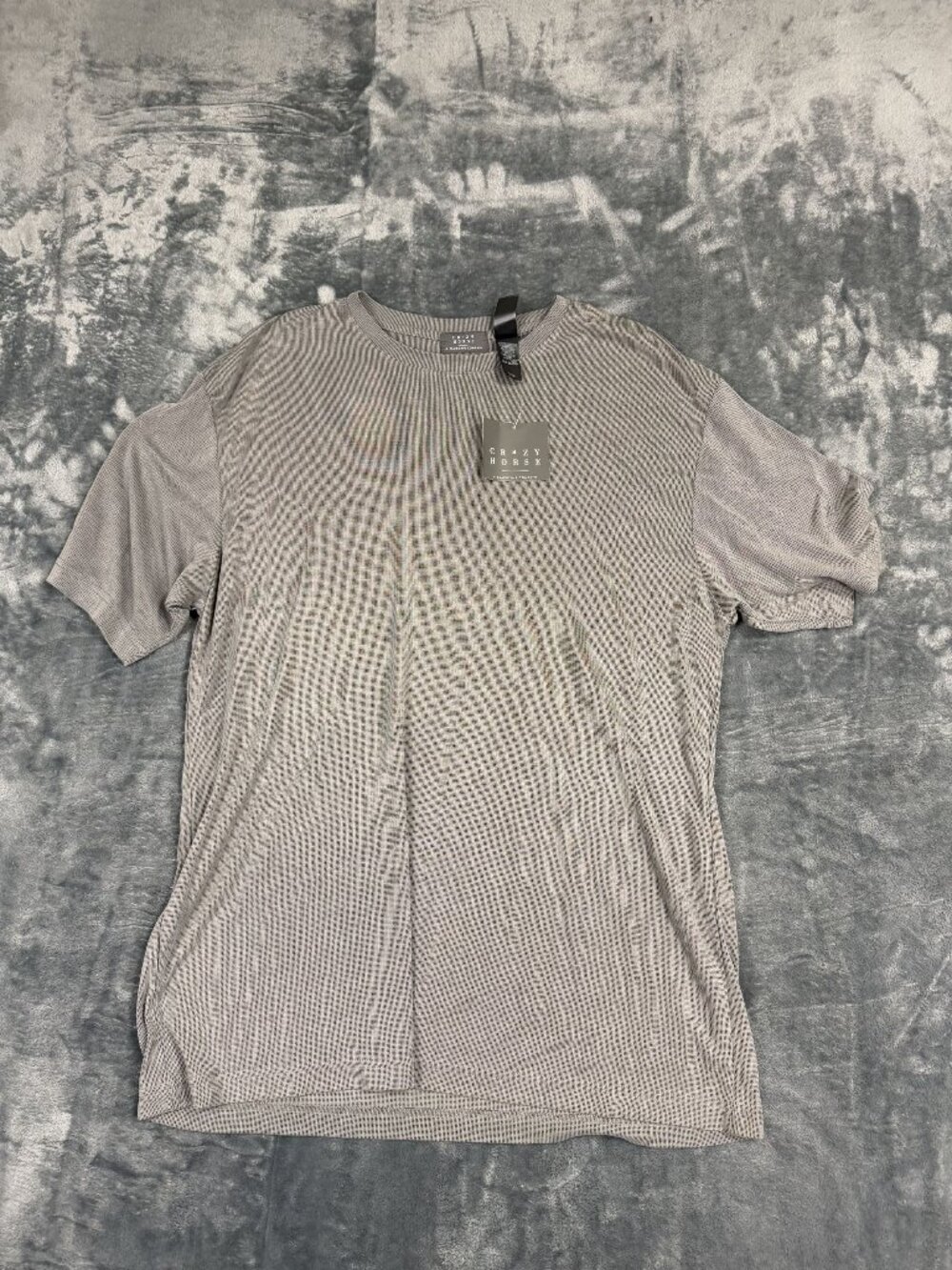 Crazy Horse Mens Gray Short Sleeve Crewneck T-Shirt XL Modal Blend NWT
